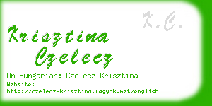 krisztina czelecz business card